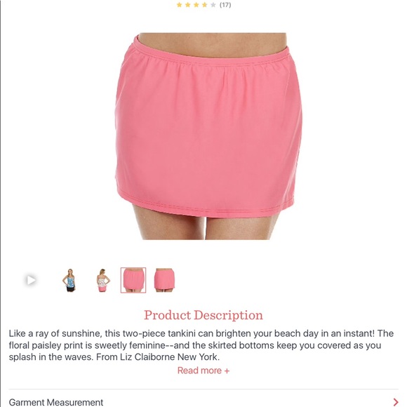 Ladies Liz Claiborne N.Y.Floral Tankini - Picture 8 of 8